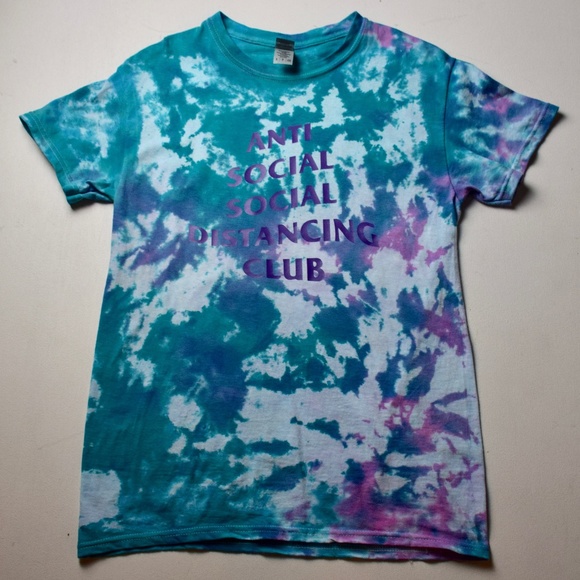 Tie-dye Custom Social Distancing T-shirt - Picture 2 of 3